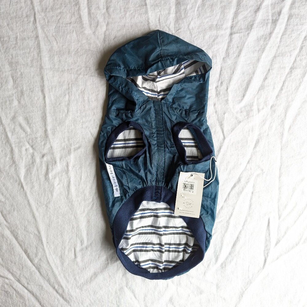 NWT The Sharper Barker Midnight rain jacket / windbreaker dog jacket size 0